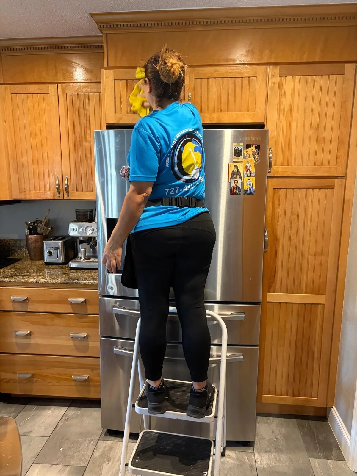 Spotless interior refrigerator cleaning by Fresh & Tidy in Palm Harbor