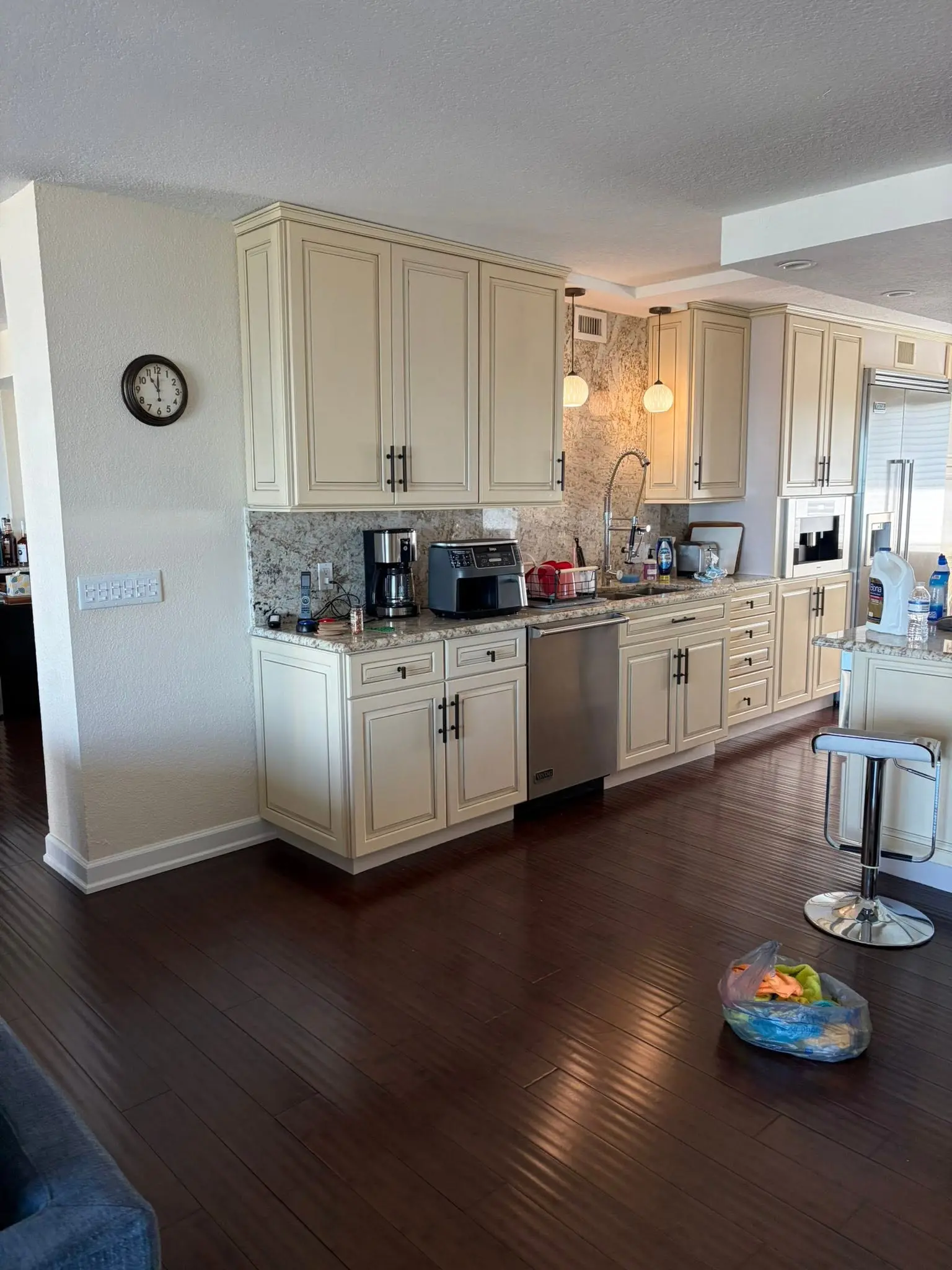 Deep-cleaned kitchen cabinets and countertops in a Palm Harbor home