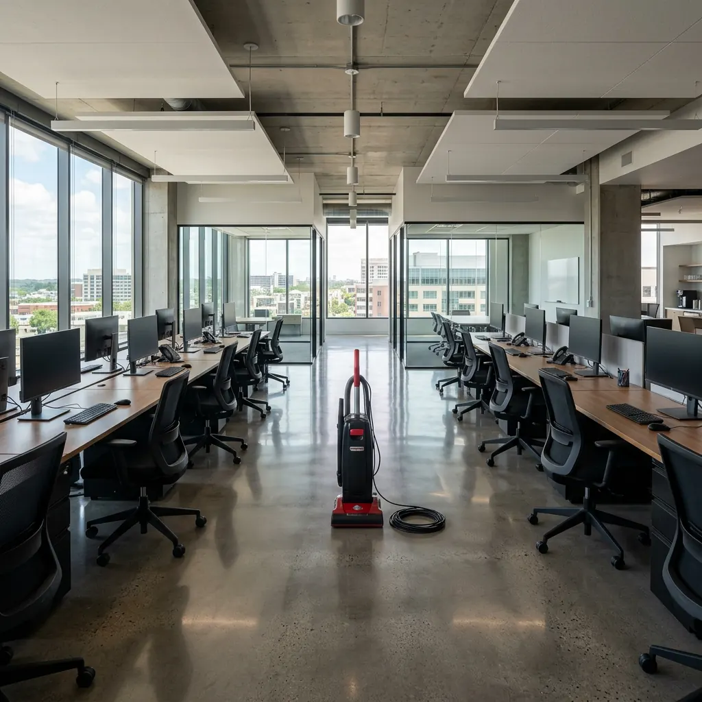 Pristine open-plan Palm Harbor office space with commercial vacuum